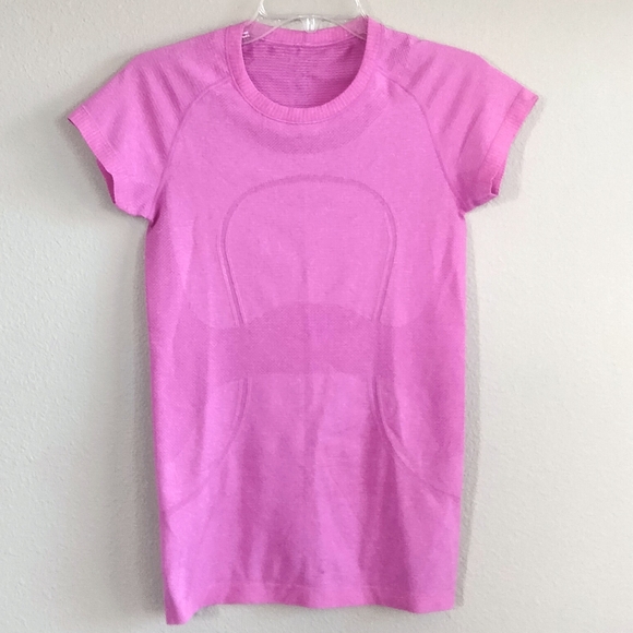 Swiftly Size 6 Pink Short Sleeve Athletic Top - Picture 3 of 8